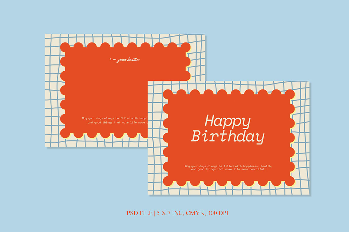 Full Color Birthday Greeting Cards, a Card Template by rzkaamlya (Photo 4 of 5)