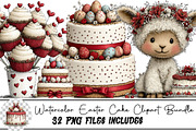 Watercolor Easter Cake Clipart Bundl, an Illustration by DreamArtGraphic (Thumbnail 1 of 4)