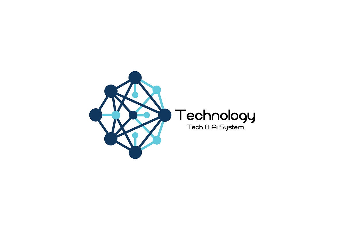 Technology logo, AI logo design, a Branding & Logo Template by YUDesignStore (Photo 1 of 5)