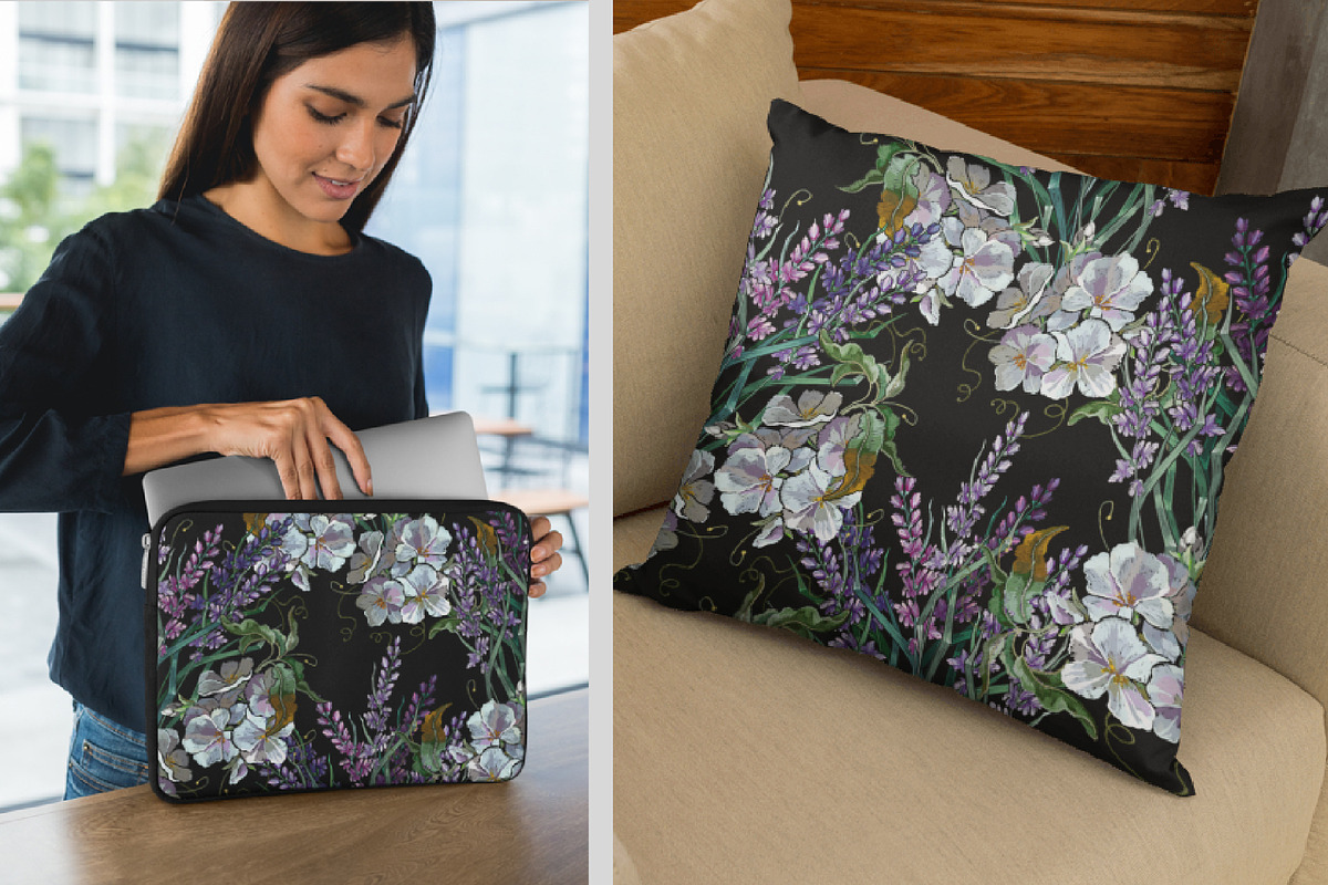 Lavender and summer white flowers, a Pattern Graphic by Matrioshka (Photo 7 of 8)
