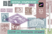 Postage stamps Procreate, a Brush Add-On by Graphics Resources (Thumbnail 2 of 4)