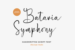 Batavia Symphony Modern Script Font