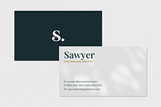 Sawyer Business Card Canva Template, a Templates & Theme by Regent Parkette (Thumbnail 1 of 2)