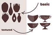 POTTERY SHAPES (47 elements), an Object Illustration by Bonfloret Studio (Thumbnail 3 of 10)