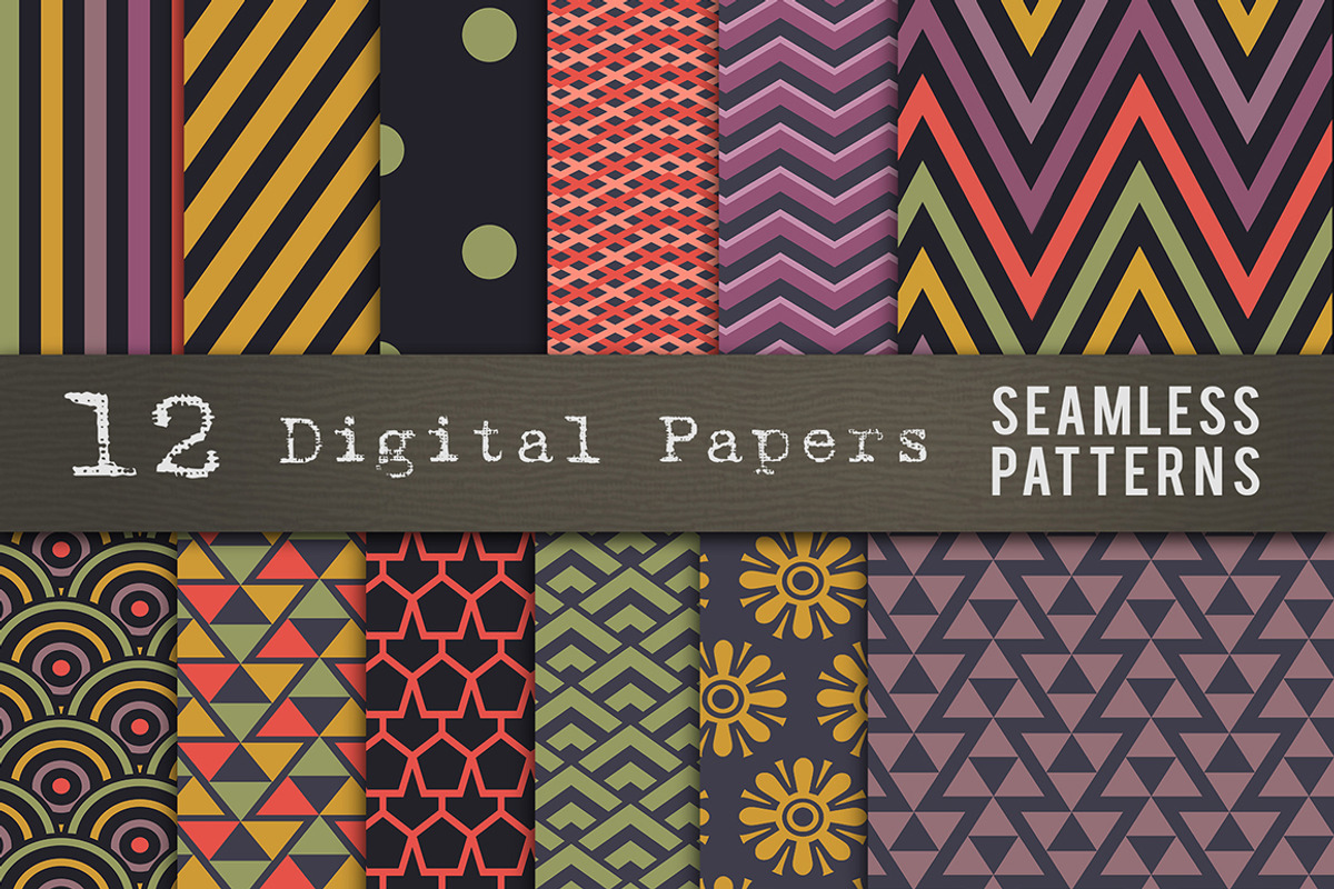 Digital Paper Seamless Patterns, a Pattern Graphic by h2da