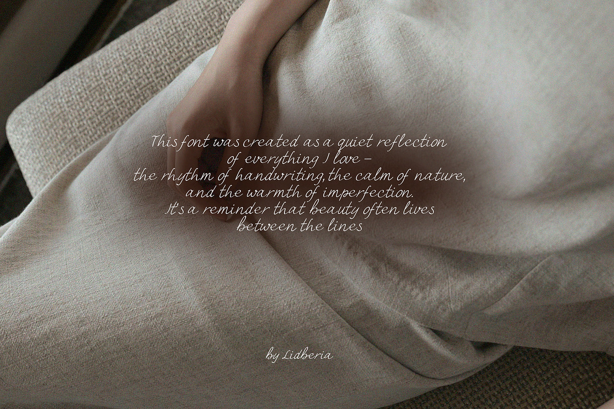Between Lines Handwritten Font, a Handwritten Font by Lidberia (Photo 7 of 7)