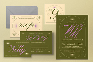 Romantic Wedding Invitation Set