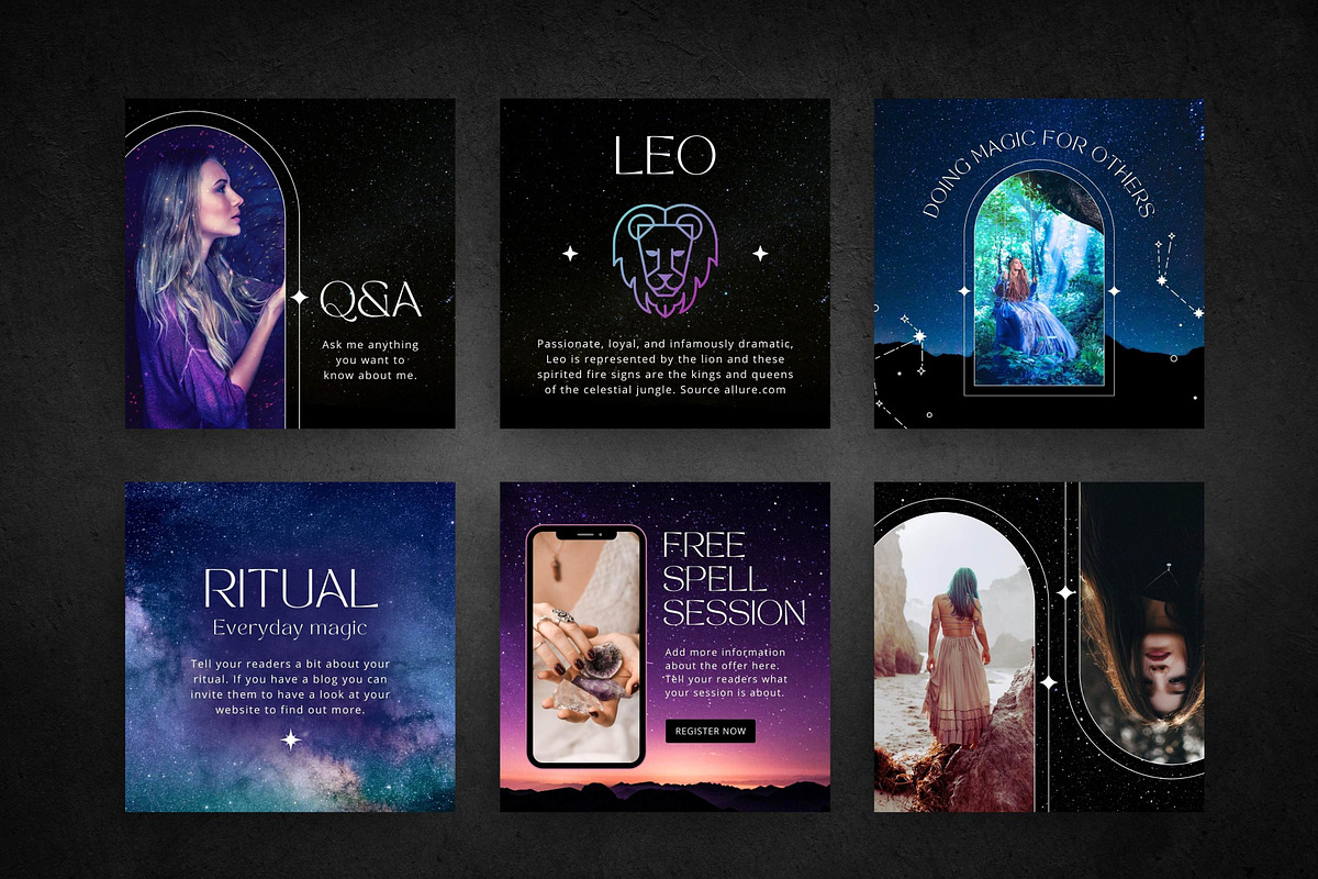 Galaxy Instagram Templates for Canva, a Social Media Template by DeeBeeDesign (Photo 8 of 9)