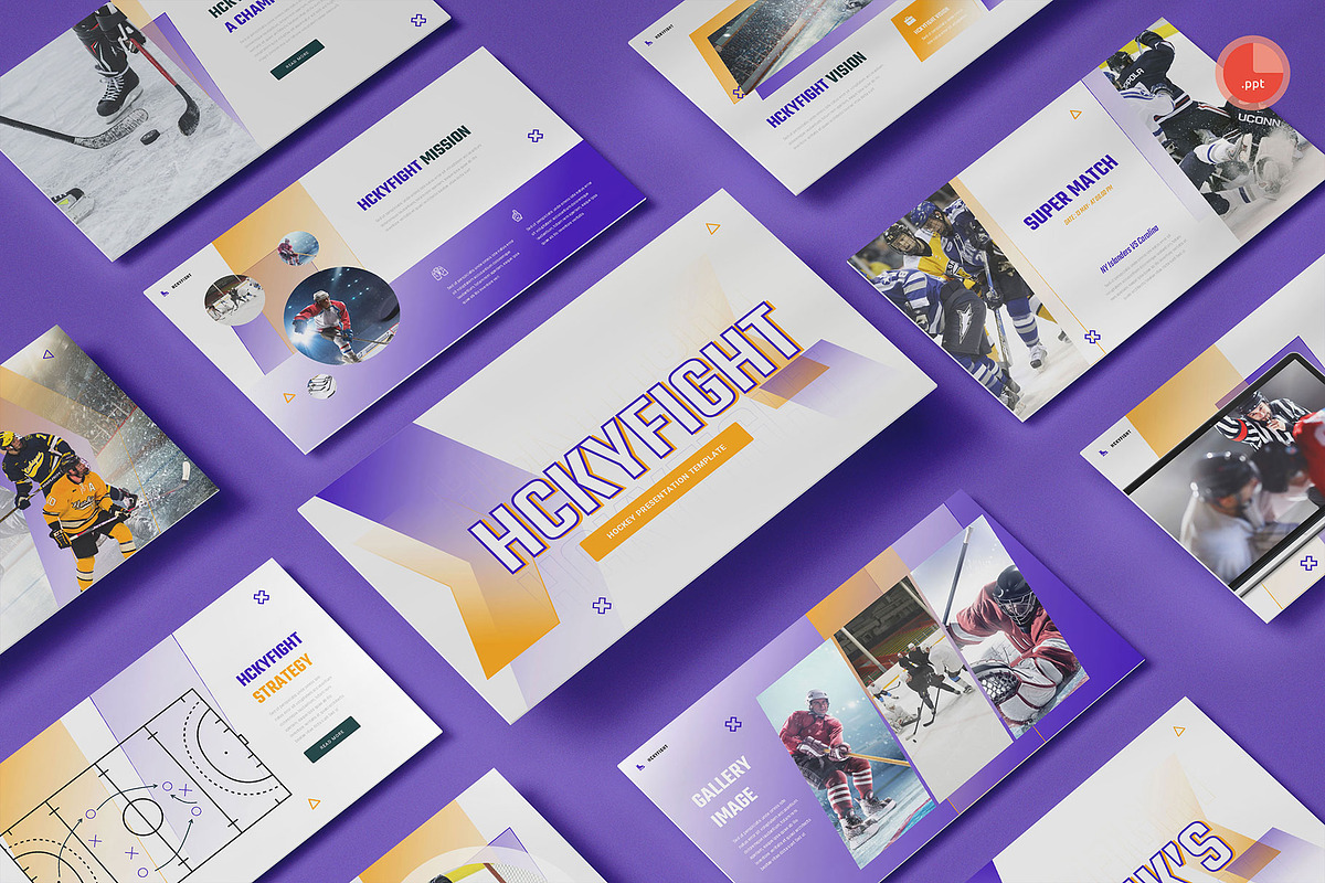 Hockey Team & Sports PowerPoint, a Presentation Template by Pixslides (Photo 1 of 7)