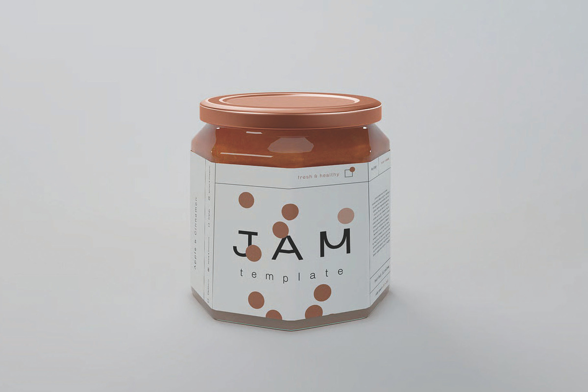 Jam Jar Mockup, a Packaging Mockup by skybluecreative (Photo 1 of 3)