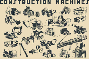 Construction Machines Set vol. 1, a Work Illustration by Blacklight
