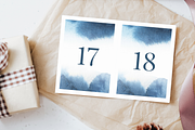 Printable indigo blue wedding number, a Stationery Template by Kolorata Art (Thumbnail 3 of 3)