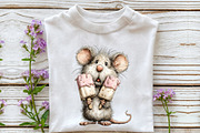 Beach Mouse PNG Clipart Bundle, a Seasonal Illustration by OK Design (Thumbnail 5 of 6)
