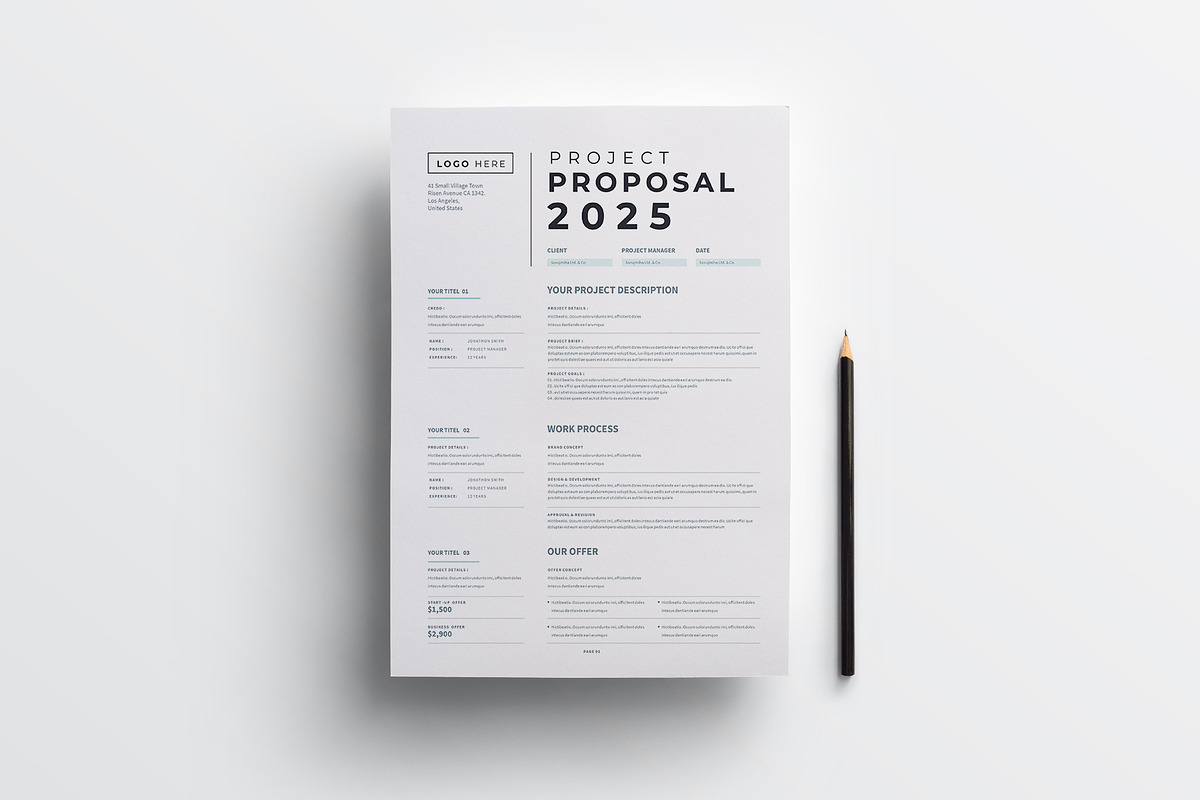 Proposal | Canva MS Word & Indesign, a Stationery Template by obayes (Photo 2 of 4)