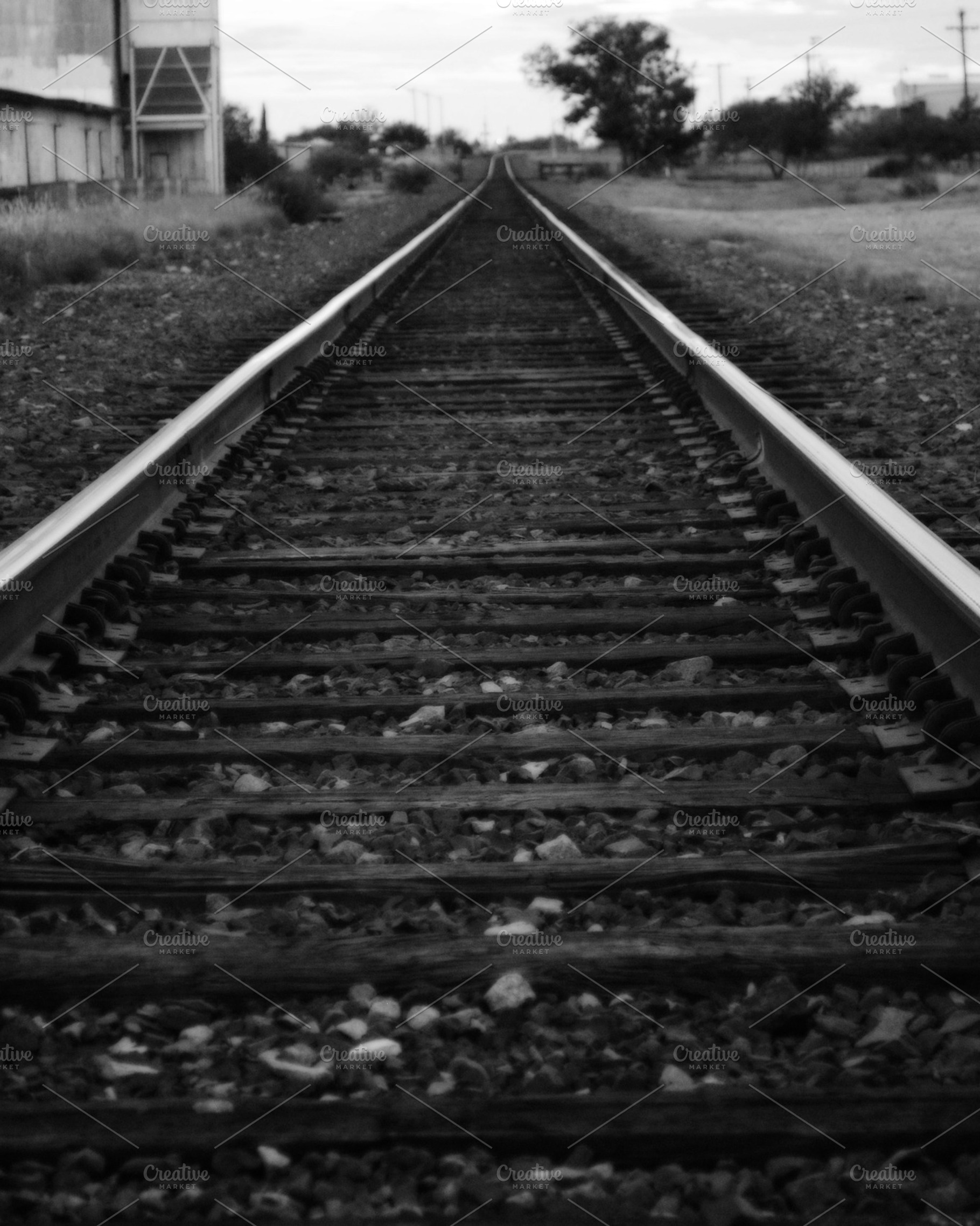 Heading west stock photo containing rail and rails