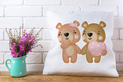 Watercolor Teddy Bear Valentine's, an Animal Illustration by Noey smiley (Thumbnail 4 of 7)