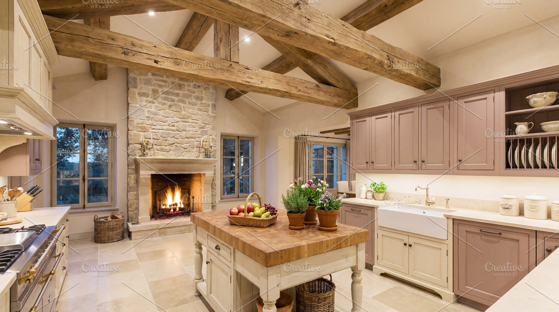 Provence-style kitchen interior, a Food & Drink Photo by Volff