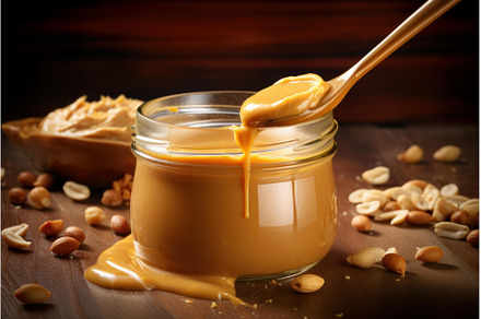 Smooth Peanut butter. Generate Ai, a Food & Drink Photo by Ylivdesign