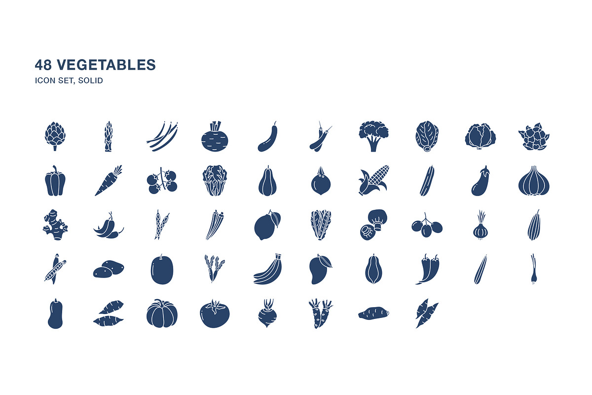Vegetables icon set, an Icon by Icongeek26 (Photo 4 of 6)