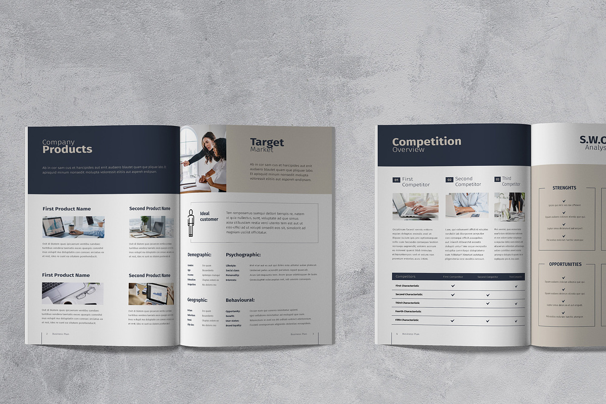 Business Plan Template, a Brochure Template by Sabin (Photo 4 of 9)