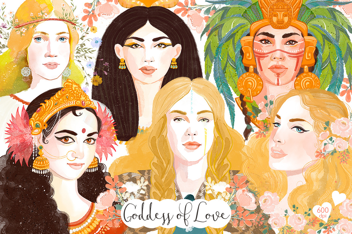 Goddess of Love, a Decorative Illustration by Flo Sacred Art (Photo 1 of 6)