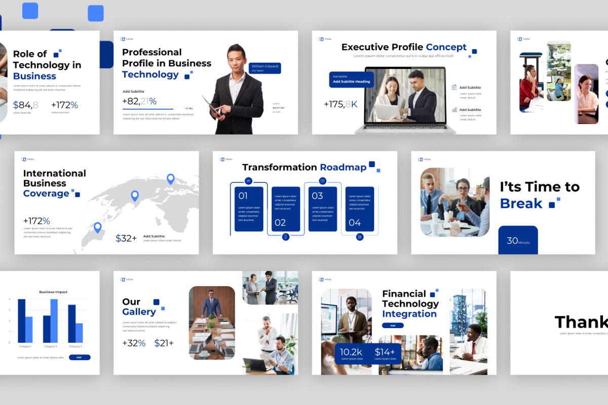 Modern Blue Business Tech Keynote, a Presentation Template by Loin Studio (Photo 3 of 4)