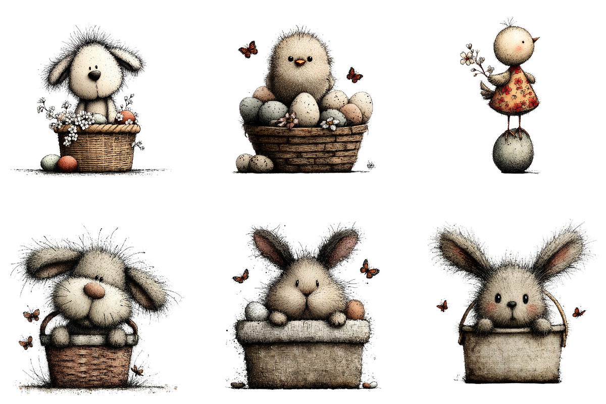 Watercolor Easter Animals Clipart, an Illustration by Sublimation Artist (Photo 5 of 7)
