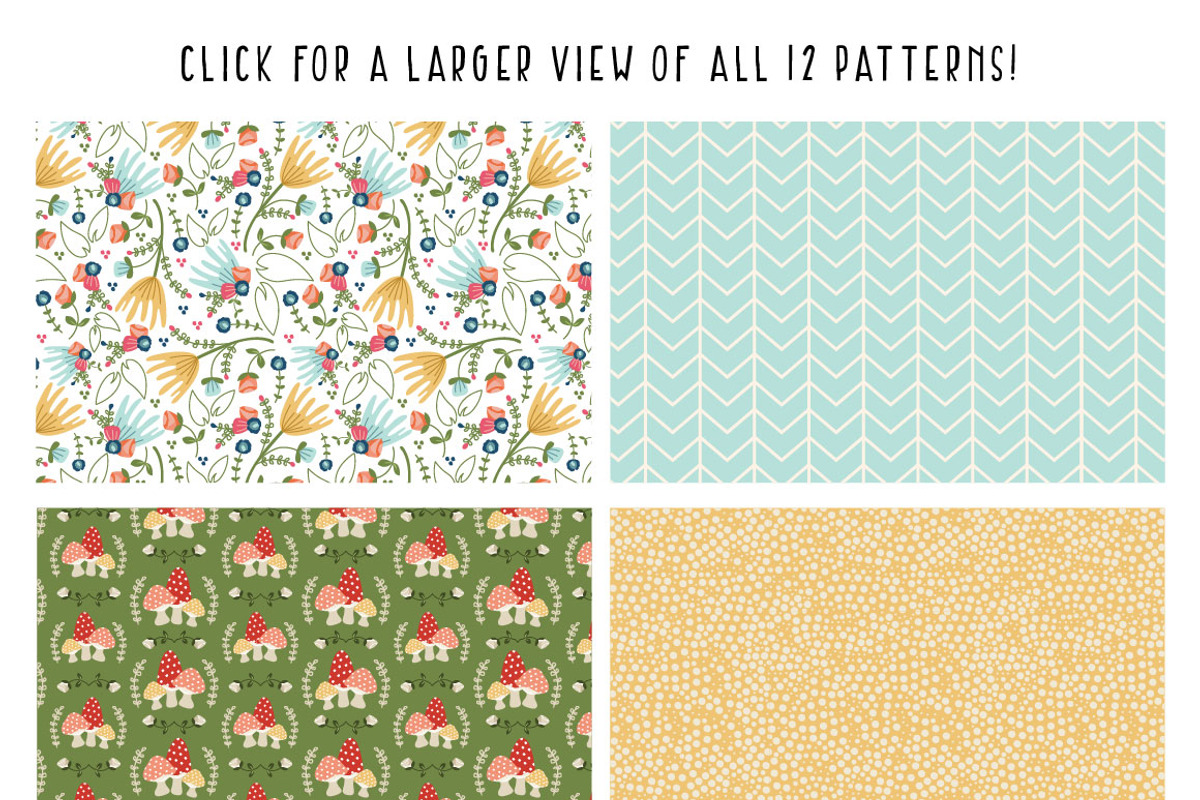 Woodland Wonderland Patterns & Icons, an Animal Illustration by On the Mark Designs (Photo 2 of 8)