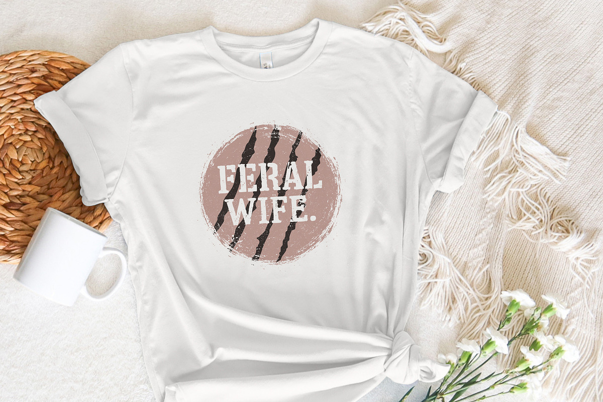 Feral Wife Typography Design PNG, an Illustration by SharpMarketplace (Photo 7 of 9)