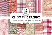 12 Oh So Chic Fabrics Digital Papers, a Pattern Graphic by NorthWindPixels (Thumbnail 1 of 4)