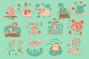 Funny Cartoon Animals Set, an Animal Illustration by Marya Deneko (Thumbnail 2 of 5)