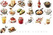 200+ Watercolor Kitchen Clipart Set, a Decorative Illustration by Pati Charm Studio (Thumbnail 7 of 13)
