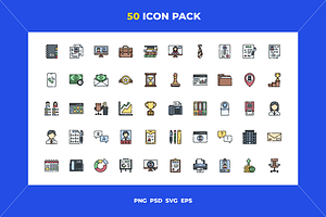 Job resume icons, an Outline Icon by Wencory