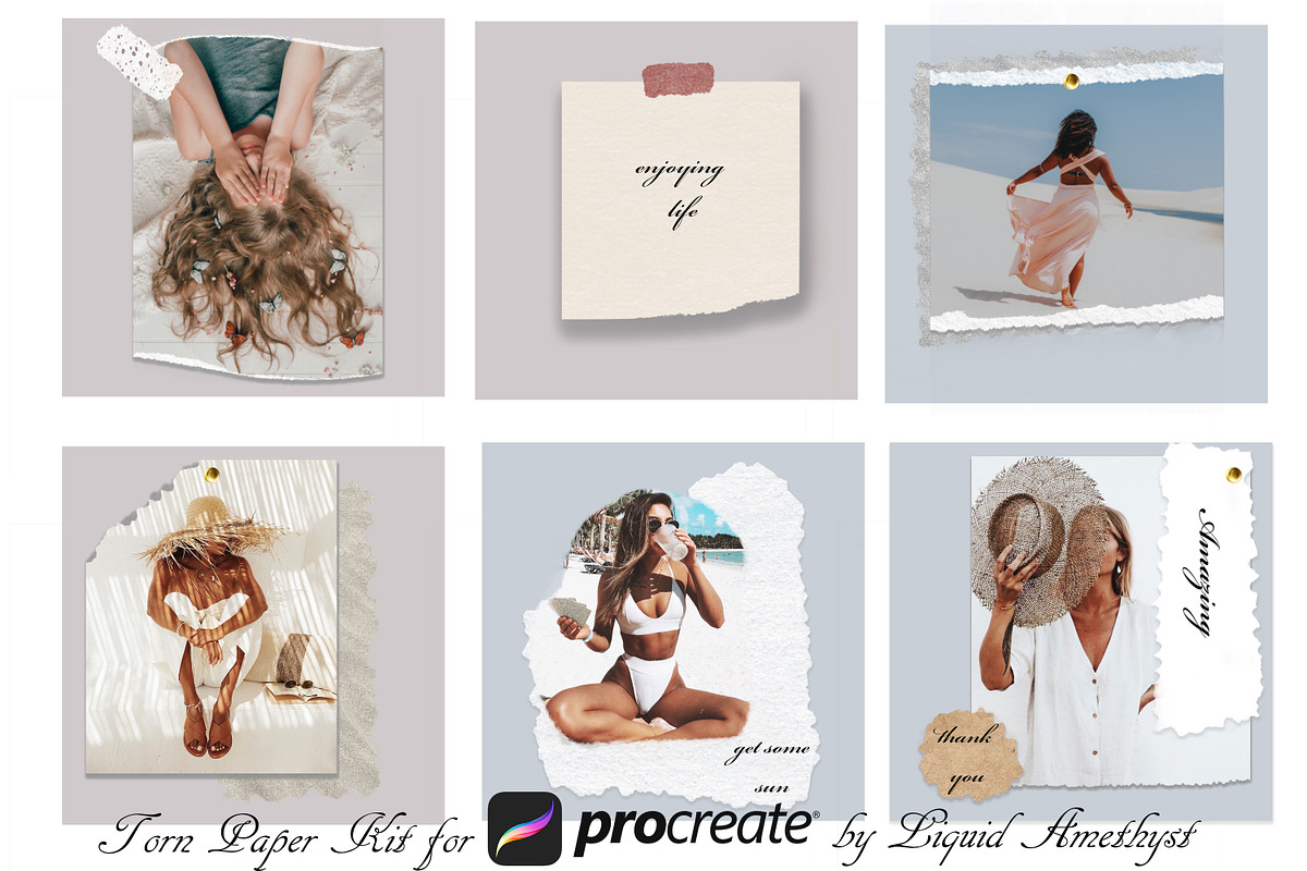 Torn Paper Kit for Procreate, a Brush Add-On by Liquid Amethyst Art (Photo 10 of 12)