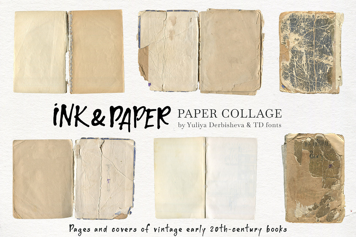 Ink Paper collage elements scraps, an Object Graphic by TD fonts (Photo 6 of 11)