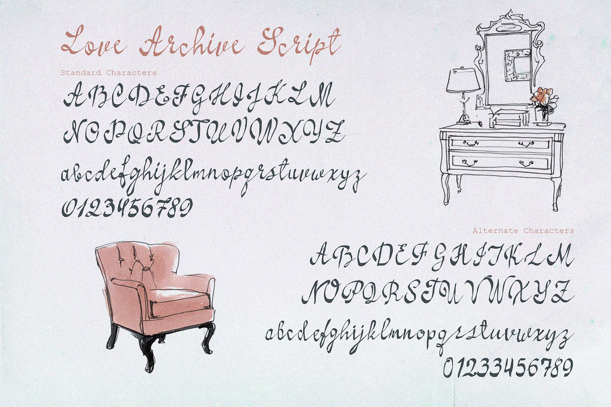 Love Archive Romantic Script Font, a Script Font by AnMark (Photo 7 of 13)