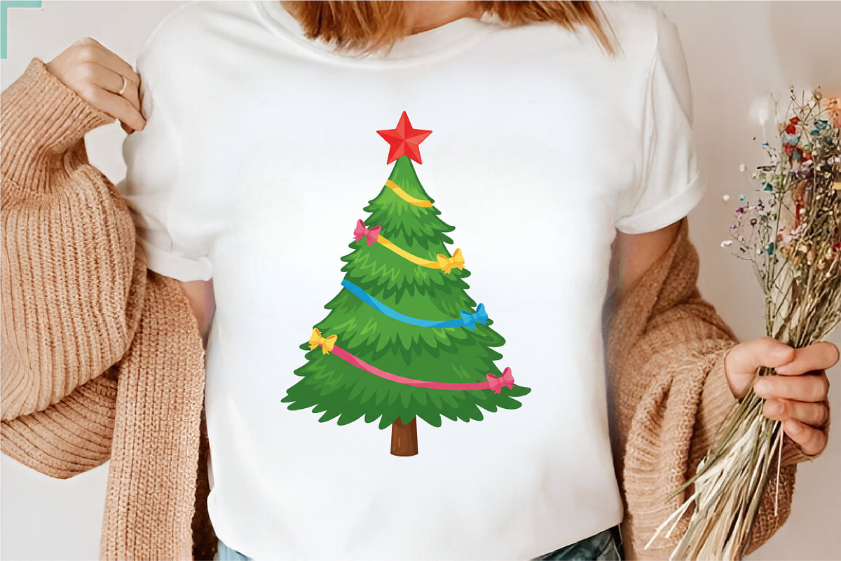 Colorful Coquette Christmas Tree Png, an Illustration by Designking (Photo 1 of 5)