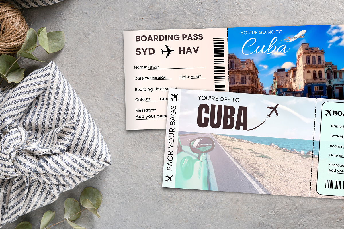 Printable Cuba Boarding Template, a Card Template by Snapybiz (Photo 7 of 9)