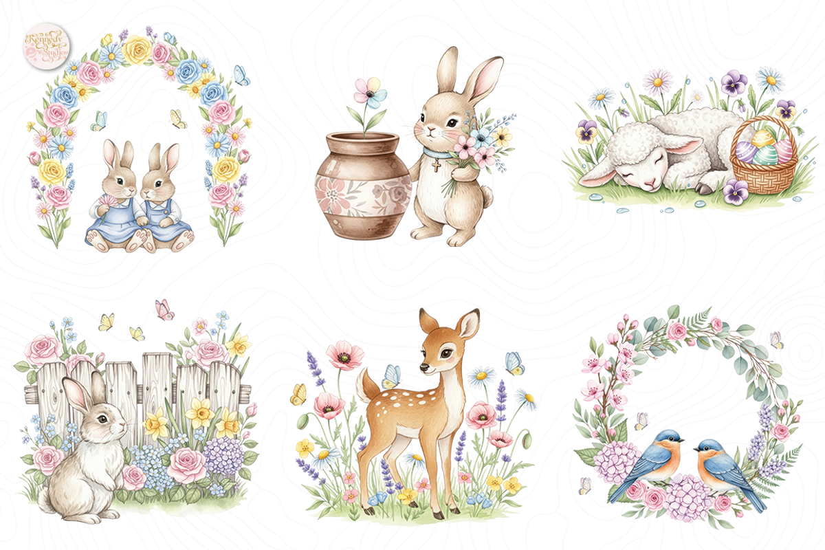 Spring Easter Flowers Clipart PNG., an Object Illustration by KennedyStudio (Photo 3 of 5)
