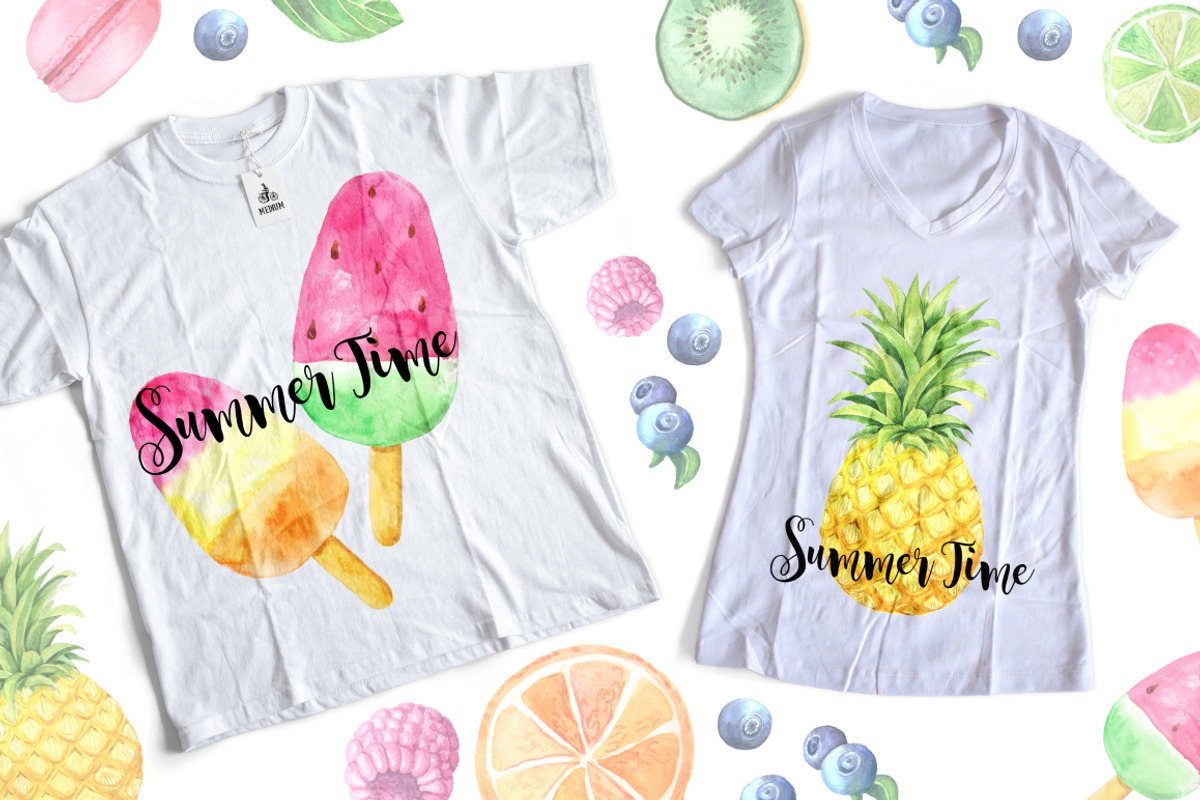 Watercolor Fruits&Desserts Set, a Decorative Illustration by LarysaZabrotskaya (Photo 4 of 5)