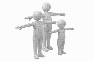 Stickman Kids In T-Pose BUNDLE