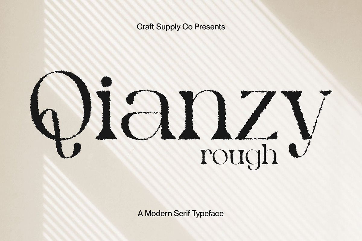 Qianzy Rough, a Serif Font by Craft Supply Co. (Photo 1 of 8)