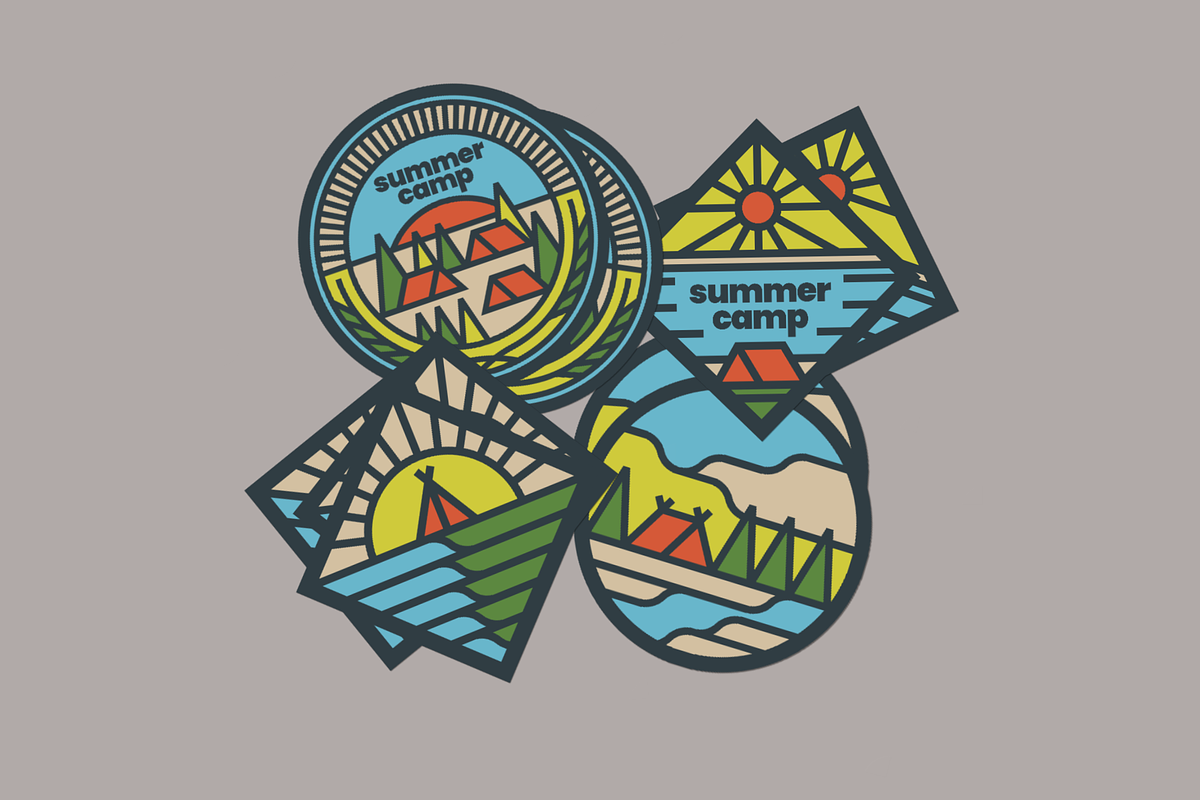 Summer Camp Badge Pack, an Illustration by Firowerk (Photo 5 of 6)