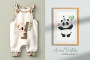 Cute Animal Birthday Vector Set, an Animal Illustration by Universe Mary (Thumbnail 3 of 8)