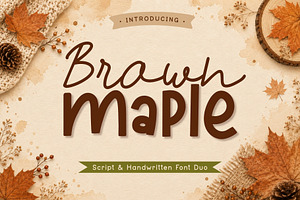 Brown Maple Font Duo