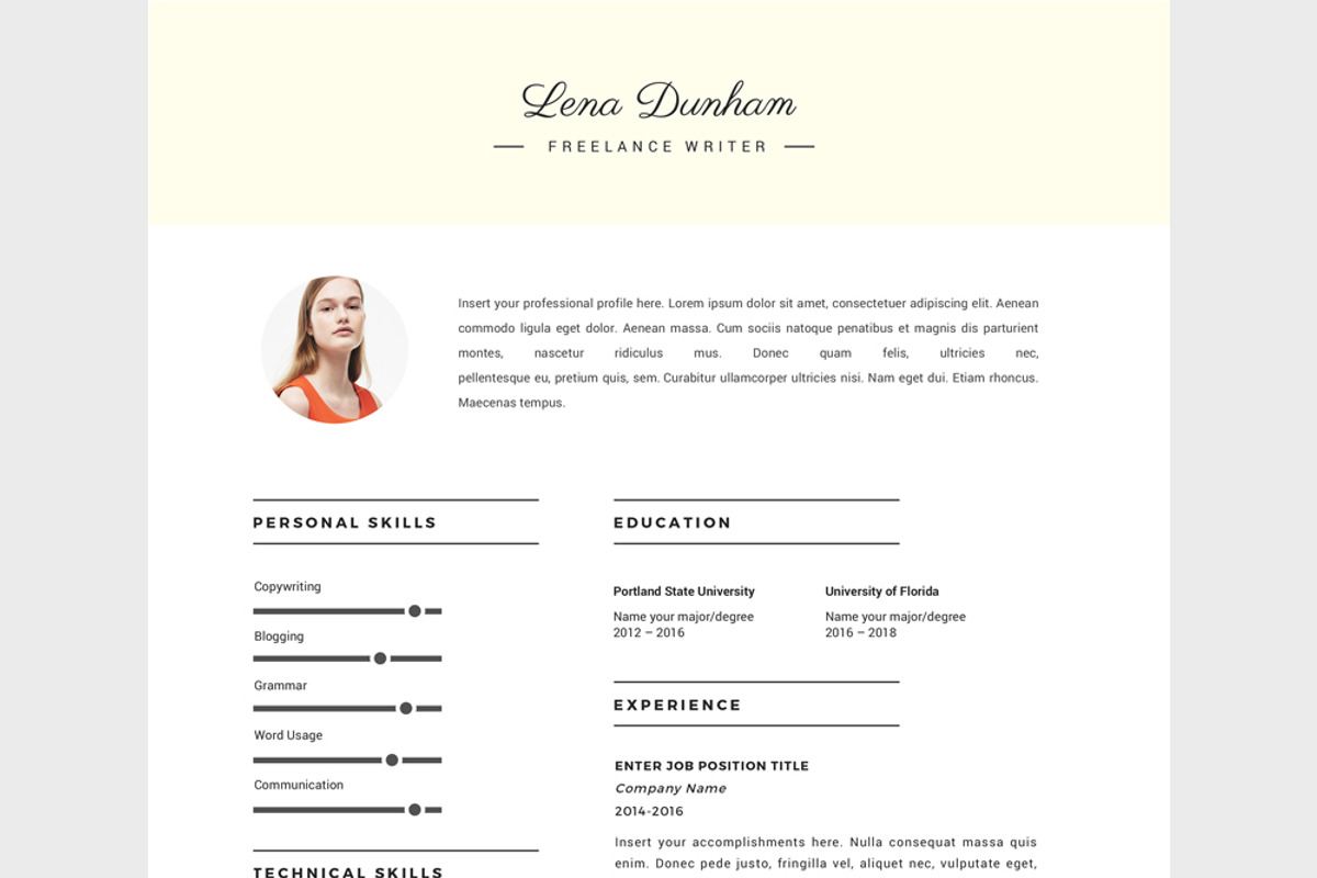 Writer Resume Template /CV, a Resume Template by Resume21 (Photo 4 of 5)