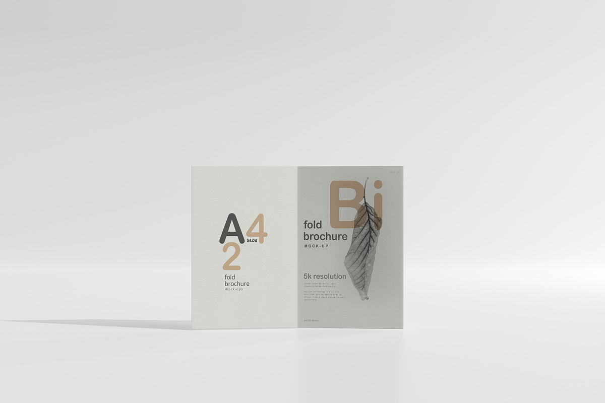 A4 Size Bi-Fold Brochure Mockup, a Print Template by pmvch (Photo 3 of 20)