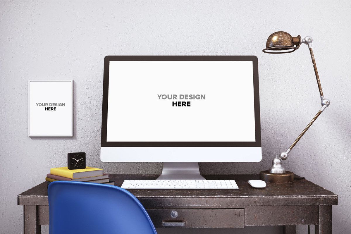 iMac on table-Mockup, a Mac Mockup by Leschinger.cz
