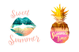 Funny Summer! 8 Vector Illustrations