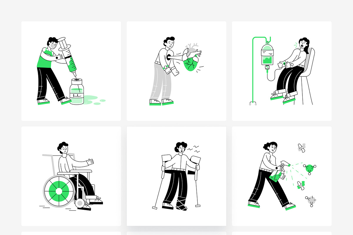 Animated Medical Mini Illustrations, a Person Illustration by Vectors Market (Photo 5 of 7)
